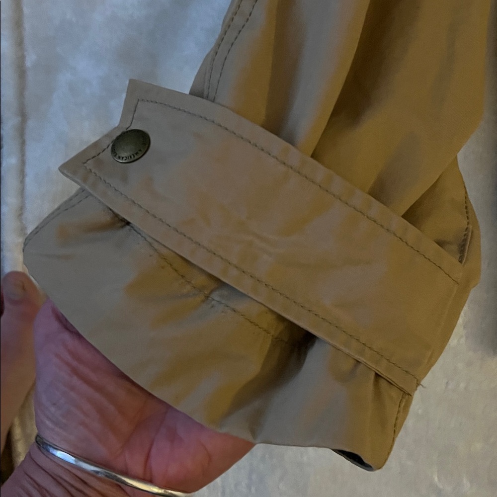LK NW 🦅 AMERICAN EAGLE COTTON KHAKI CAMEL TAN LINED JACKET w/CORDUROY COLLAR XXL - Picture 12 of 15